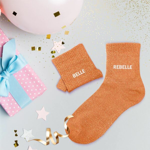 Chaussette paillettes duo BELLE REBELLE